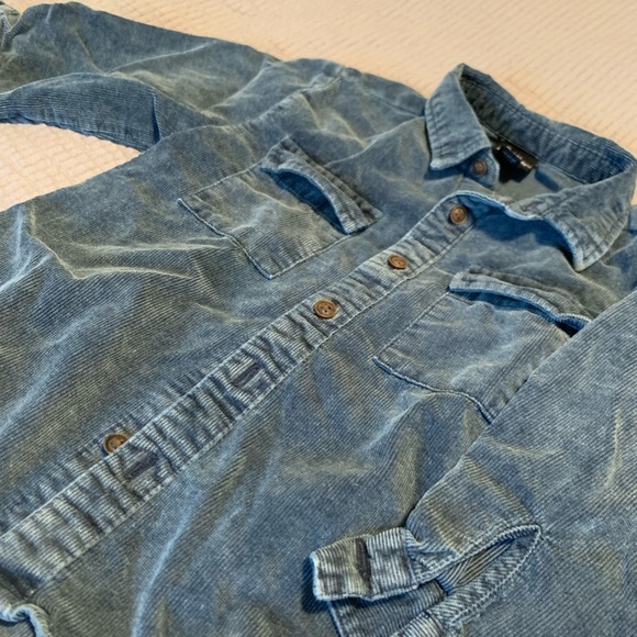 Art Class blue corduroy button down - Picture 5 of 10